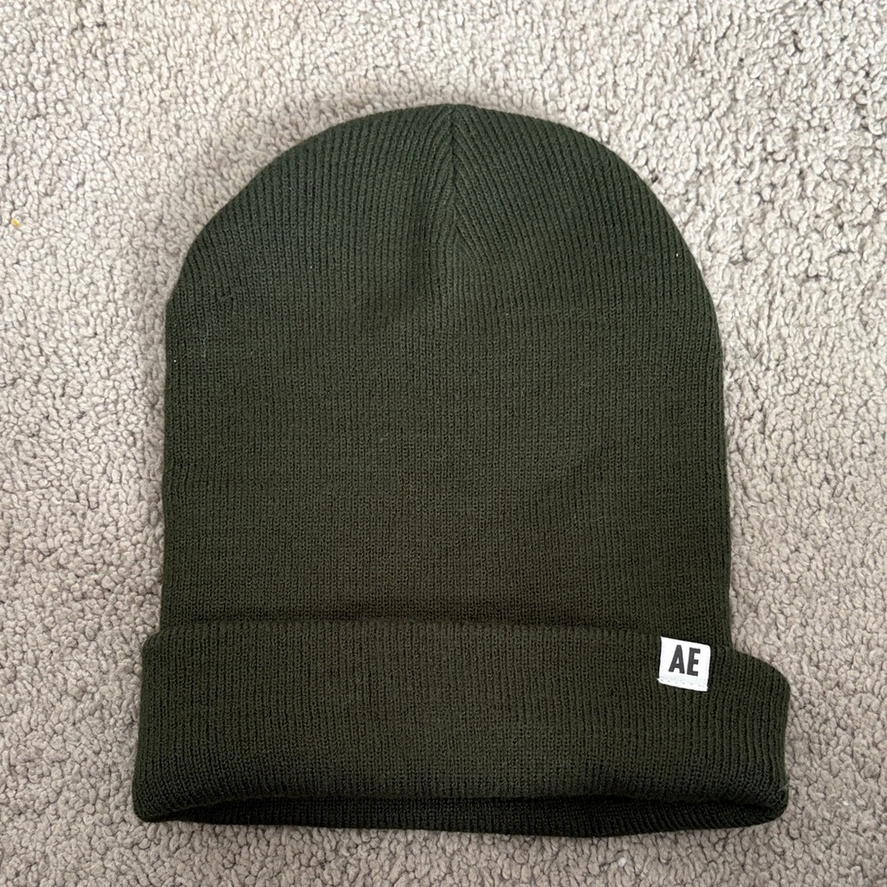 American Eagle Olive Knit Beanie